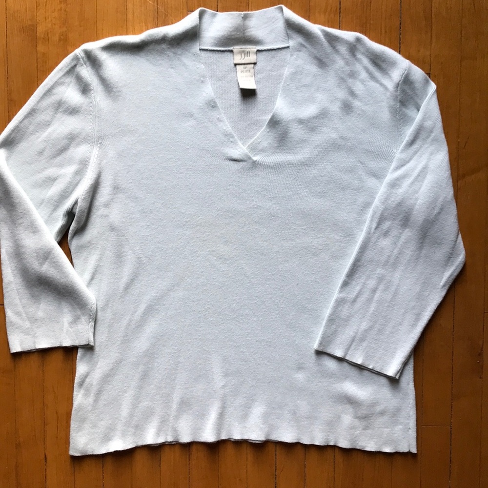 J Jill ice blue knit top
